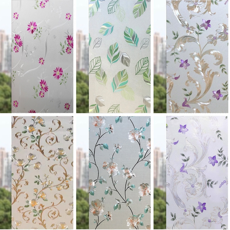 ขนาด 45/60/90*200cm. สติ๊กเกอร์กระจกสี ฟิล์มติดกระจกบ้าน ฟิล์มสูญญากาศ ฟิล์มกระจก ฟิล์มหน้าต่าง ป้องกันการแอบมอง