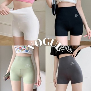 Vogue🌟พร้อมส่ง🌟 กีฬา กางเกงกีฬาขาสั้นเอวสุูงธรรมดา กางเกงโยค…