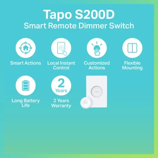 TP-Link Tapo S200B Smart Button /Tapo S200D Smart Remote Dimmer Switch ควบคุมหลอดไฟ/อิเล็กทรอนิกส์ ของTapo เพียงปลายนิ้ว