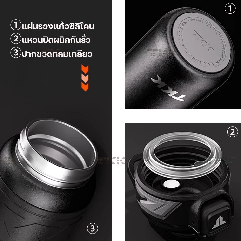 TKK กระติกน้ำเก็บความเย็น 700ml สแตนเลส 316 หลอดดูด ยดื่ม 2in1 กันรั่ว พกพาง่าย สำหรับออกกำลังกาย thumbnail 3