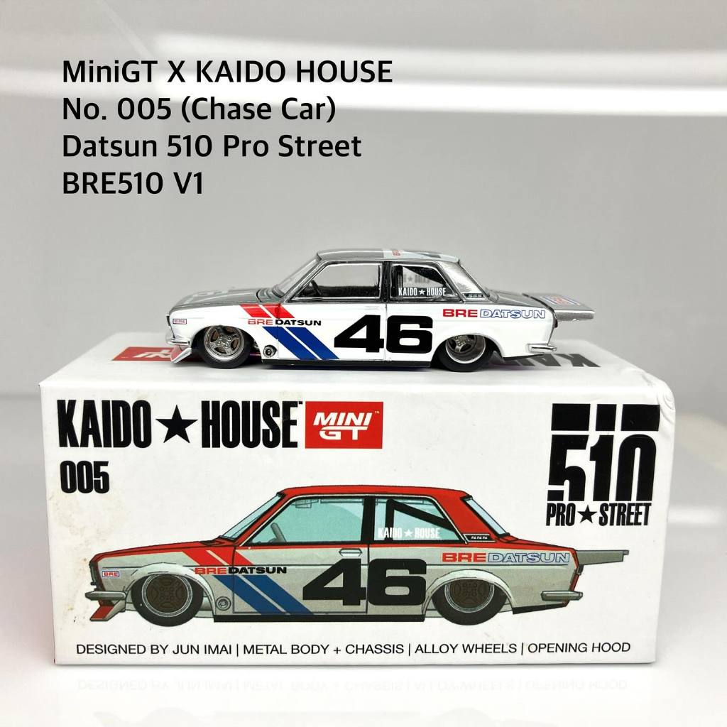 Kaidohouse x MINI GT Chase No. 005 Datsun 510 Pro Street BRE510 V1