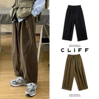 CLIFF กางเกงขายาวผู้ชาย รุ่นขากว้าง แฟชั่นลำลอง สไตล์สปอร์ต แมทช์ลุคง่ายระบายอากาศ