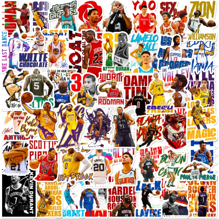 NBA Player Sticker สติกเกอร์ลายผู้เล่น NBA ขายแยกนะครับ สั่งครบ 10 อัน มีของแถม