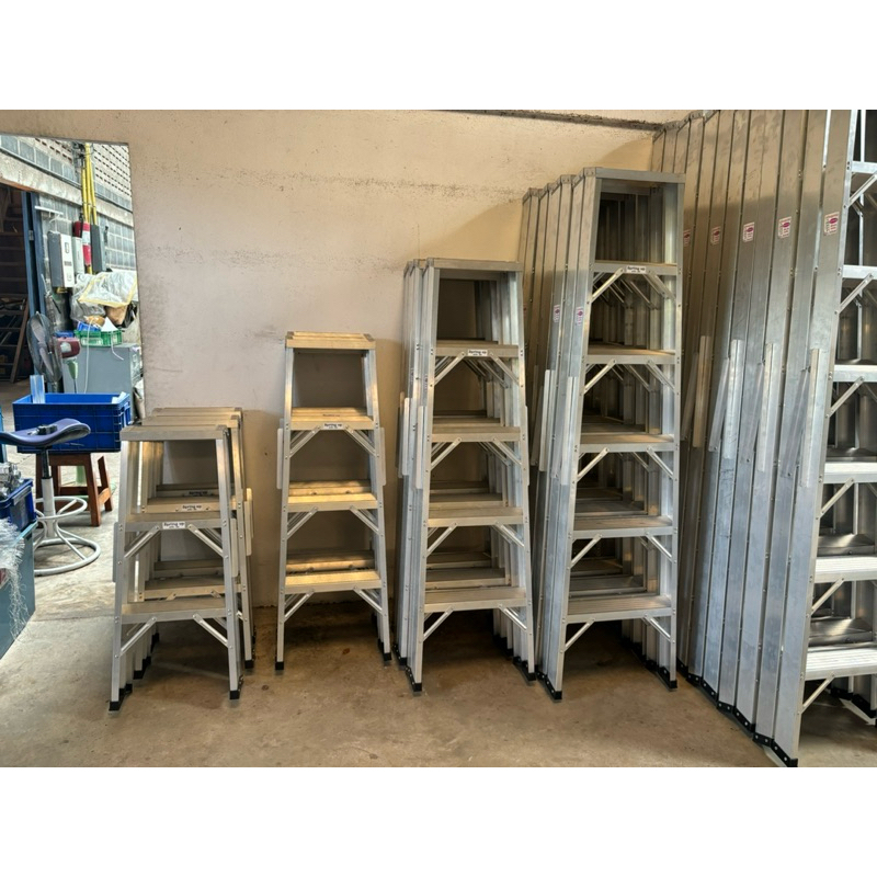 บันไดอลูมิเนียม 3ขั้น 4ขั้น 5ขั้น 6ขั้น 7ขั้น 9 ขั้น สำหรับขึ้นฝั่งเดียว