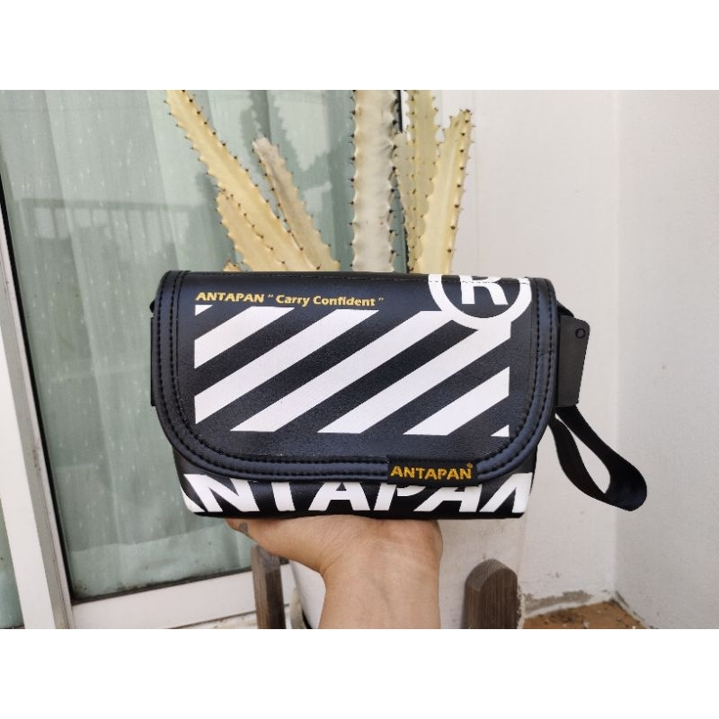 ANTAPAN MINI9 -รุ่นOFF ดำสกีน เนื้อผ้าดี ทรงสวย สายปรับสั้น-ยาวได้