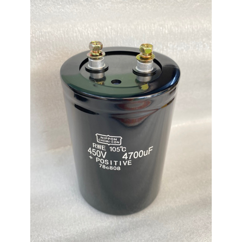 C 4700UF 450VDC 4700UF 450V Nipponแท้ใหม่75x115mm +-20% 4700UF450VDC C 4700UF450V 4700UF ตัวเก็บประจ