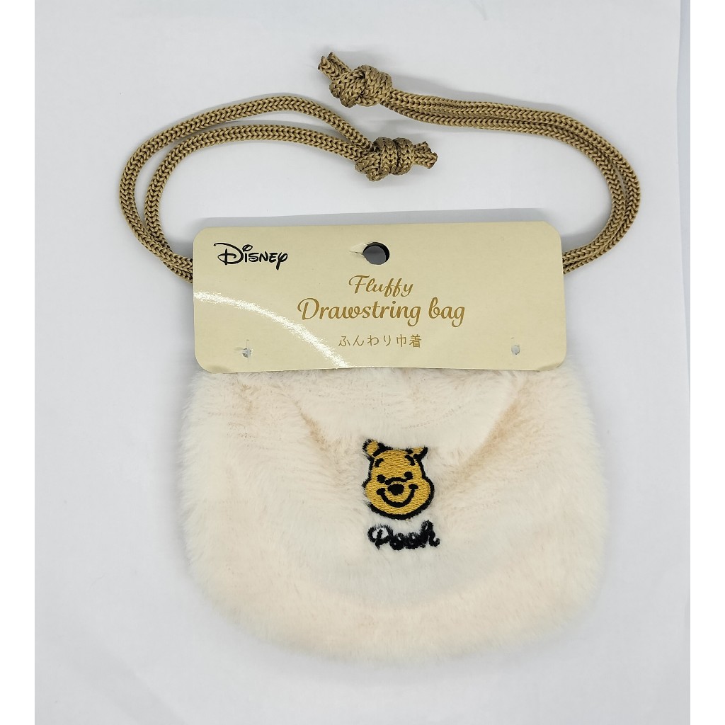 【Direct from Japan】กระเป๋าเชือกรูดขนปุยลายพูห์ดิสนีย์ Disney pooh Fluffy Drawstring bag