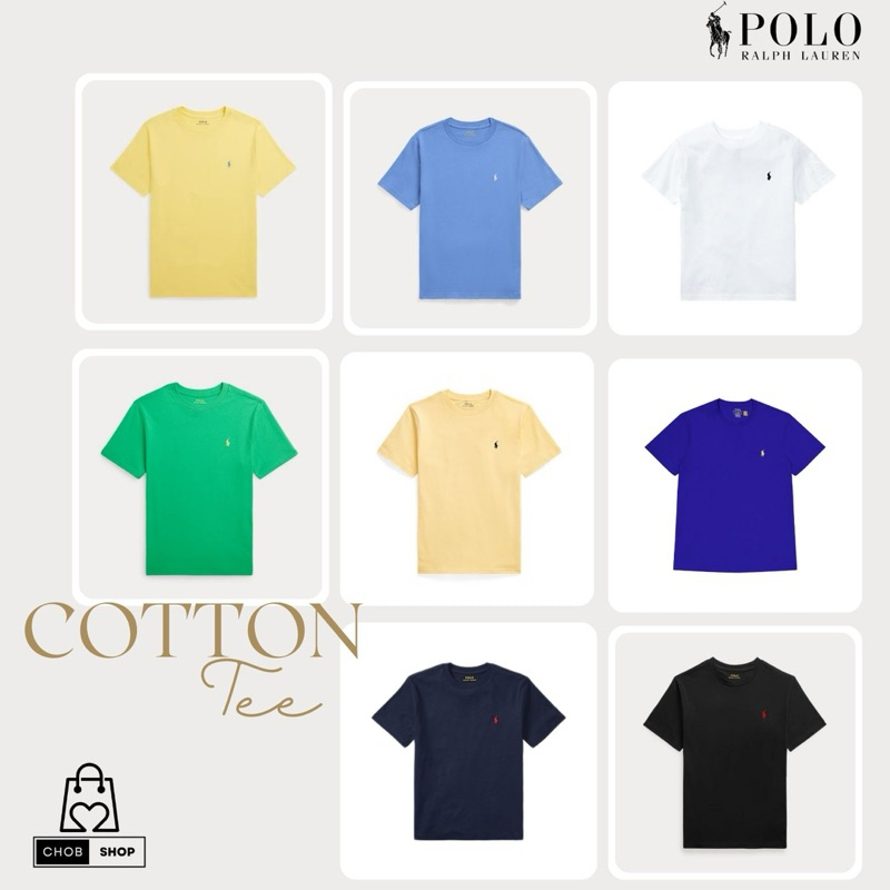 [New_ของแท้ %_พร้อมส่ง]_Polo_Ralph_Lauren_เสื้อยืดคอกลมแขนสั้นปักม้าเล็ก_Cotton_Jersey_Crewneck_Tee_Boy_Size – โปรปัง
