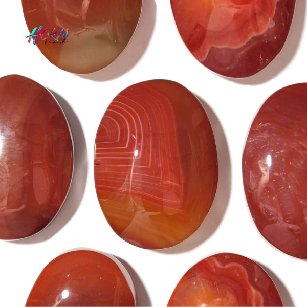 ((Palm)) หิน Red Agate อาเกตแดง หินแร่ธรรมชาติ แท้100% อัญมณี พลอย