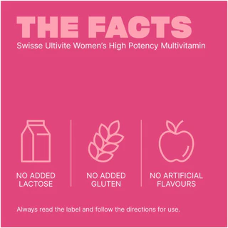 Swisse Ultivite Women's High Potency Multivitamin 40 Tablets เสริมสร้างความมีชีวิตชีวา สุขภาพกระดูก สุขภาพผิว