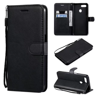 เคส กระเป๋า ฝาพับ กระดุม สำหรับ Oppo A12 A5S F9 A7 F5 F7 A59 F1S A71 A15 A15S A16 A16K A92 A93 A94 A3S F11 Pro