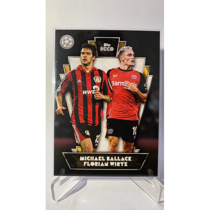 การ์ดนักฟุตบอล Michael Ballack & Florian Wirtz, BAYER., TOPPS DECO Than & Now 2024
