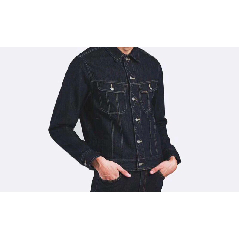 Jacket ยีนส์Lee สีเข้ม Regular Fit ผ้าไม่หนัก LE L1008B10