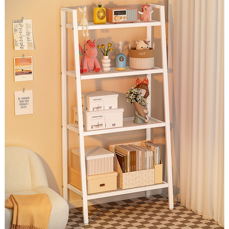 Yifeng Fur ชั้นวาง ชั้นตะแกรงโครงเหล็ก 4 ชั้น ชั้นวางอเนกประสงค์ รุ่น F-552