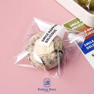 Baking barn (100 ดวง/แพค) ถุงซีลคุกกี้ ถุงบราวนี่ (พร้อมสติกเกอร์) ใส่เบเกอรี่ (10*15cm) ใส่ขนม ถุงสบู่ Cookie bag