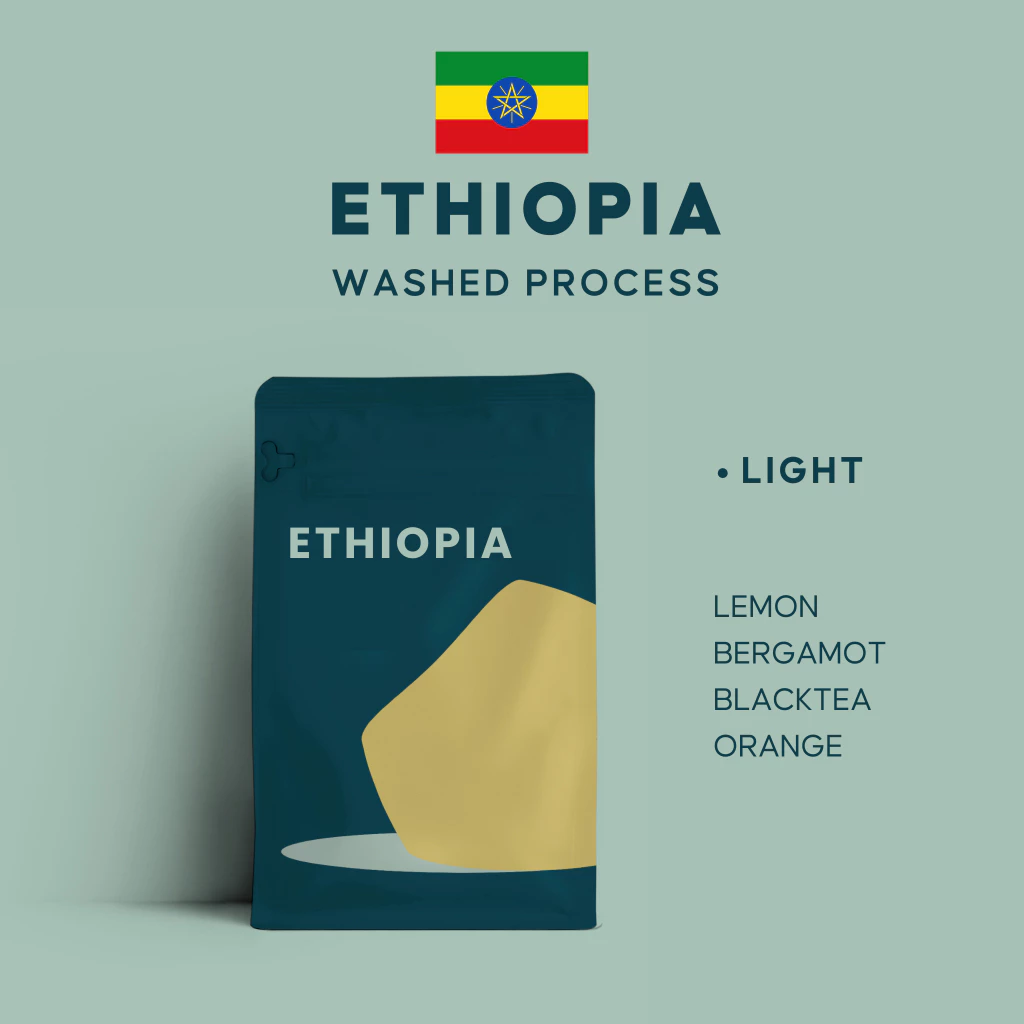 เมล็ดกาแฟ เอธิโอเปีย คั่วอ่อน - Ethiopia Coffee Beans Light Roasted
