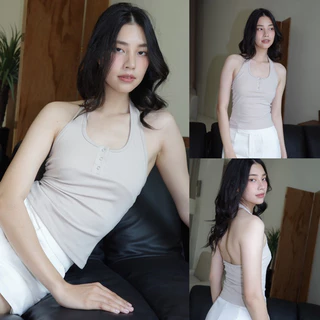 (ไม่ผลิตเพิ่ม)BEMYCHIC เสื้อคล้องคอ รุ่น Sally top