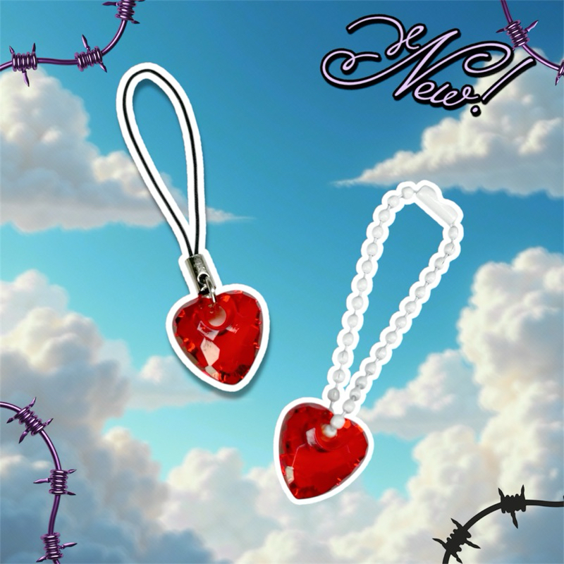 ❤️สายห้อยโทรศัพท์/พวงกุญแจหัวใจ Heart Phone Charm น่ารักสุดๆ