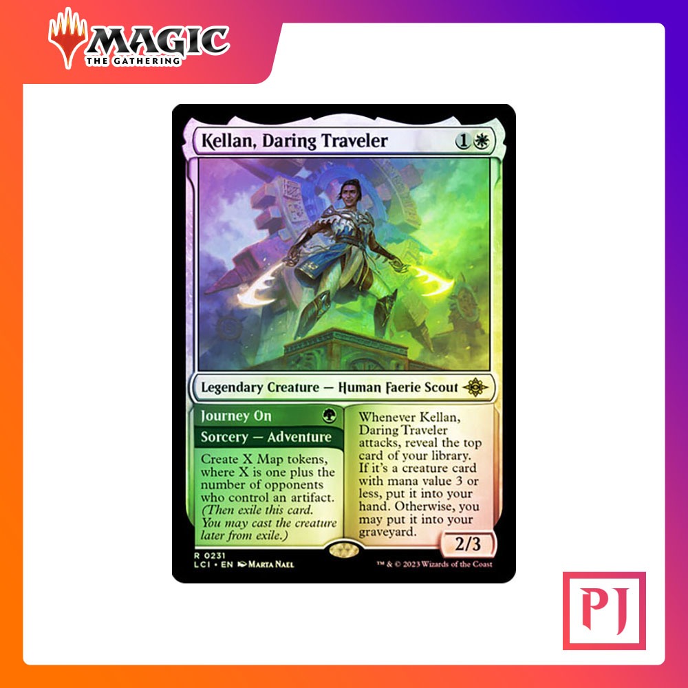 [MTG] Kellan, Daring Traveler // Journey On [LCI] [WHITE] [RARE] [FOIL] [ENG] (การ์ดเมจิค / Magic the Gathering)