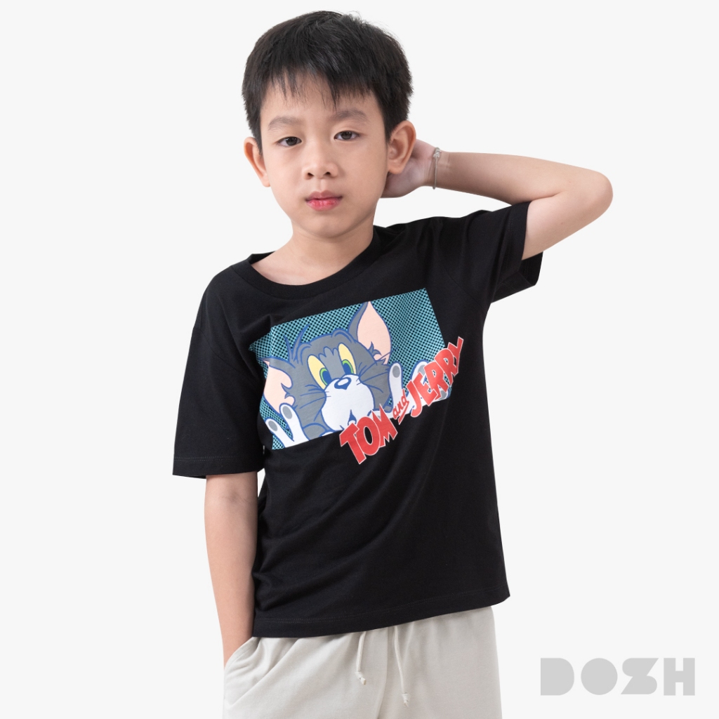 DOSH KID'S T-SHIRTS TOM AND JERRY เสื้อยืดคอกลมเด็ก DTJBT5003-BL (4-12)