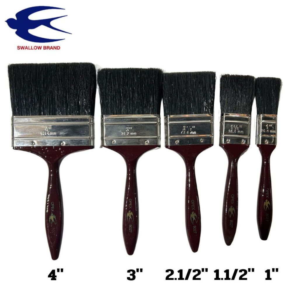 SWALLOW แปรงทาสี ขนาด 1" / 1.5" / 2" / 2.5" / 3" / 4" ตรานกนางแอ่น