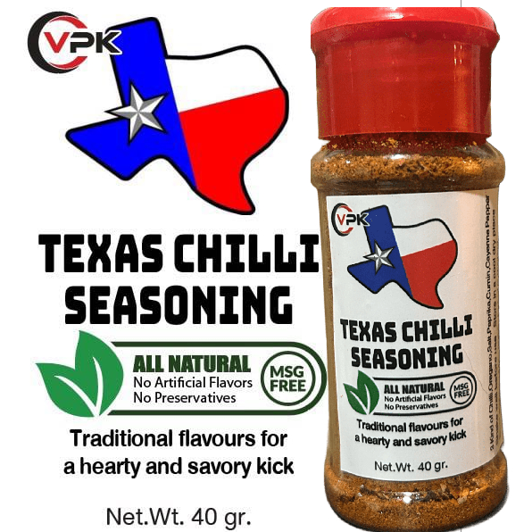 Texas Chili Seasoning All Round Multipurpose Seasonings 40gr-Flavorful Texas Chili Adds Hearty & Savory Kick