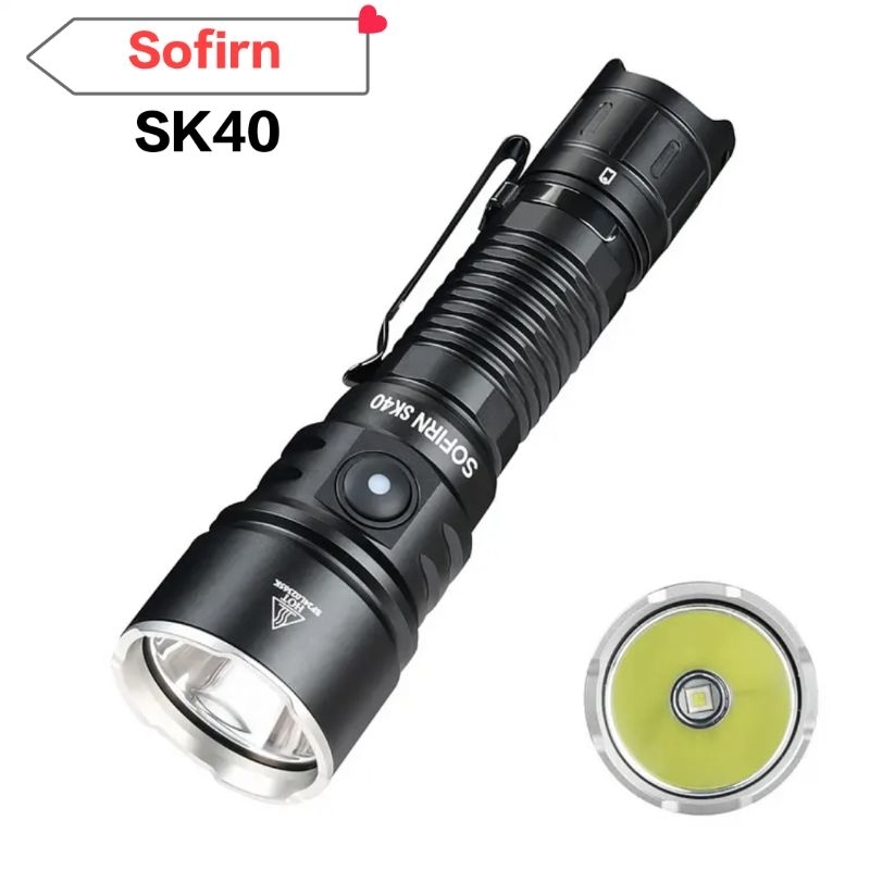 Sofirn SK40 ไฟฉาย tactical หลอด SFT70 สว่างถึง 3200ลูเมน USB C 6500K.