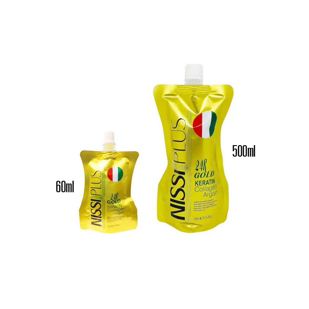 NISSI PLUS 24K GOLD Keratin Collagen Argan นิซซิ พลัส เคราติน คอลลาเจน อาเกน เคราตินเคลือบแก้ว