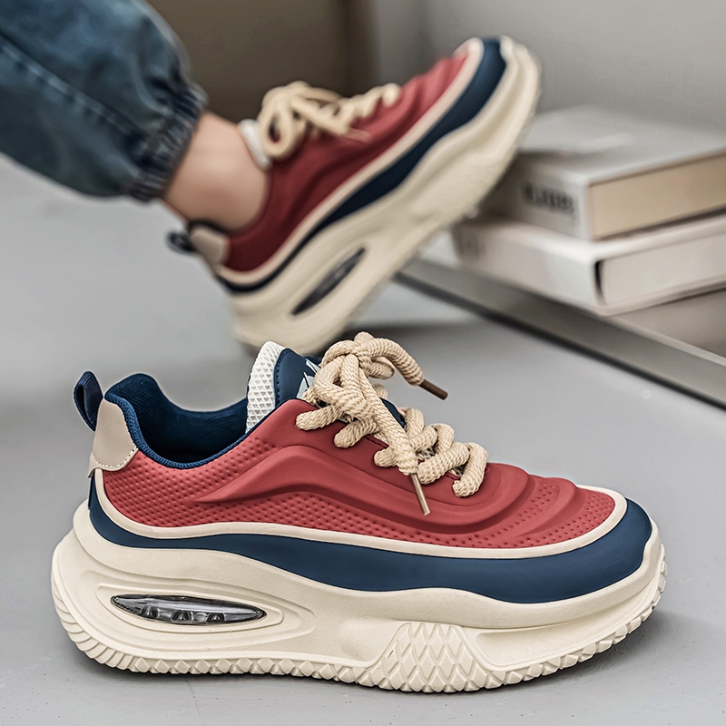 【Venous】2025 รองเท้าผู้ชายสีดำแบบกีฬา รองเท้ากีฬาแบบสบายสำหรับผู้ชายสไตล์เกาหลี รองเท้าผู้ชายแท้ คุณภาพสูง