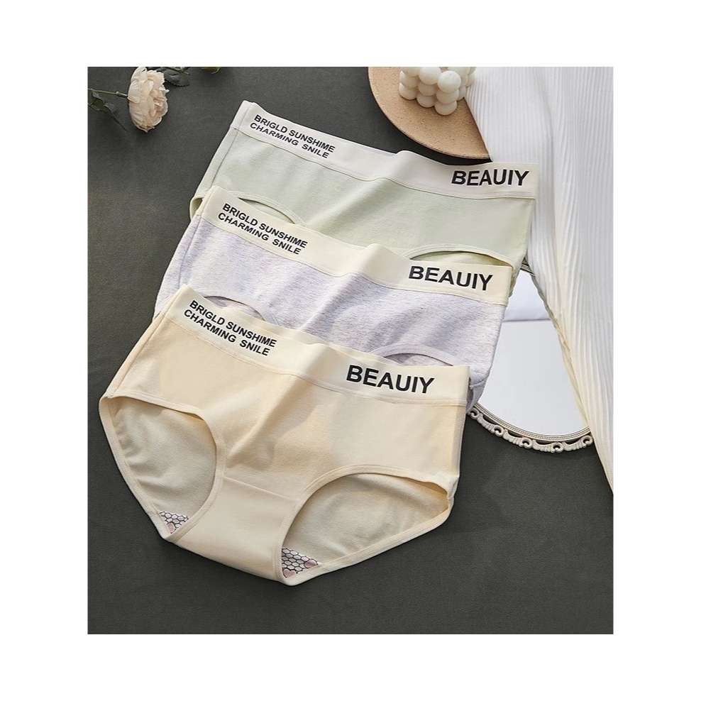 E73 กางเกงในน่ารัก สกรีนตัวหนังสือ ใส่สบาย มีหลายลายให้เลือก พร้อมส่ง