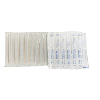 ไม้พันสำลีปลอดเชื้อ Cotton swab wooden sticker (100/pack) sterile