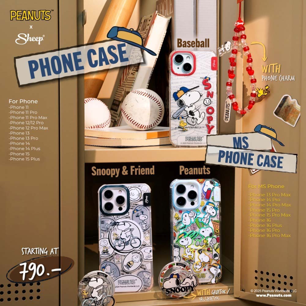 [For iPhone/For iPhone MS Peanuts] PEANUTS x Sheep: Snoopy Collection เคสสำหรับไ