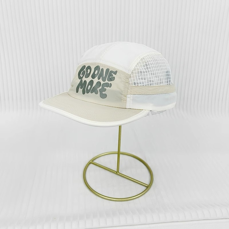 หมวก ใส่ออกกำลังกายแห้งไว  หมวกเบสบอลปีกสั้นปรับได้สไตล์ญี่ปุ่น, หมวกกันแดดพิมพ์ลายตัวอักษรออกแบบเชือกรูดบางแบบสบาย ๆ - รูปที่ 4