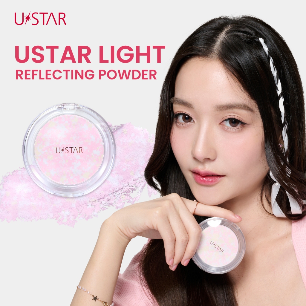 USTAR LIGHT REFLECTING POWDER - ยูสตาร์ ไลท์ รีเฟล็คติ้ง พาวเดอร์ แป้งเบลอผิว แป้งเซ็ทเมคอัพ กันน้ำ 