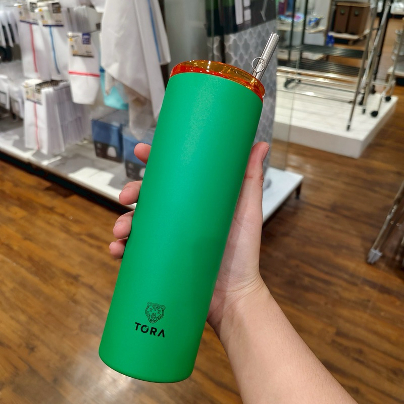 Tora - แก้วน้ำสุญญากาศ แก้วเก็บความเย็น พร้อมหลอด ขนาด 591 ml [แบรนด์แท้100%]