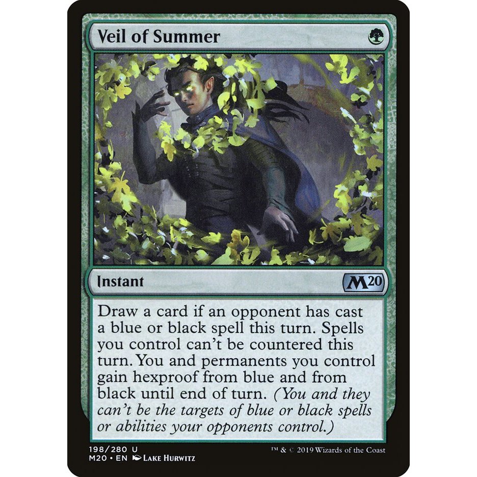 Veil of Summer M20 Core Set 2020 การ์ด Magic the Gathering [MTG] ของแท้