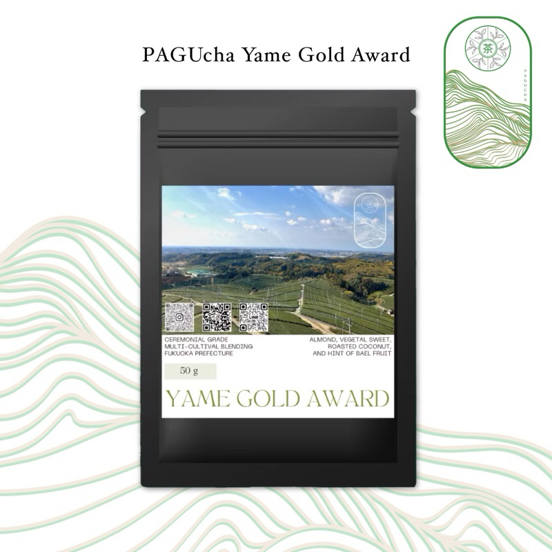 ของแท้พร้อมส่ง! PAGUcha Yame Gold Award (2024 S.2) Pure Matcha - มัทฉะเกรดพิธีการจากเมืองยาเมะ จังหว