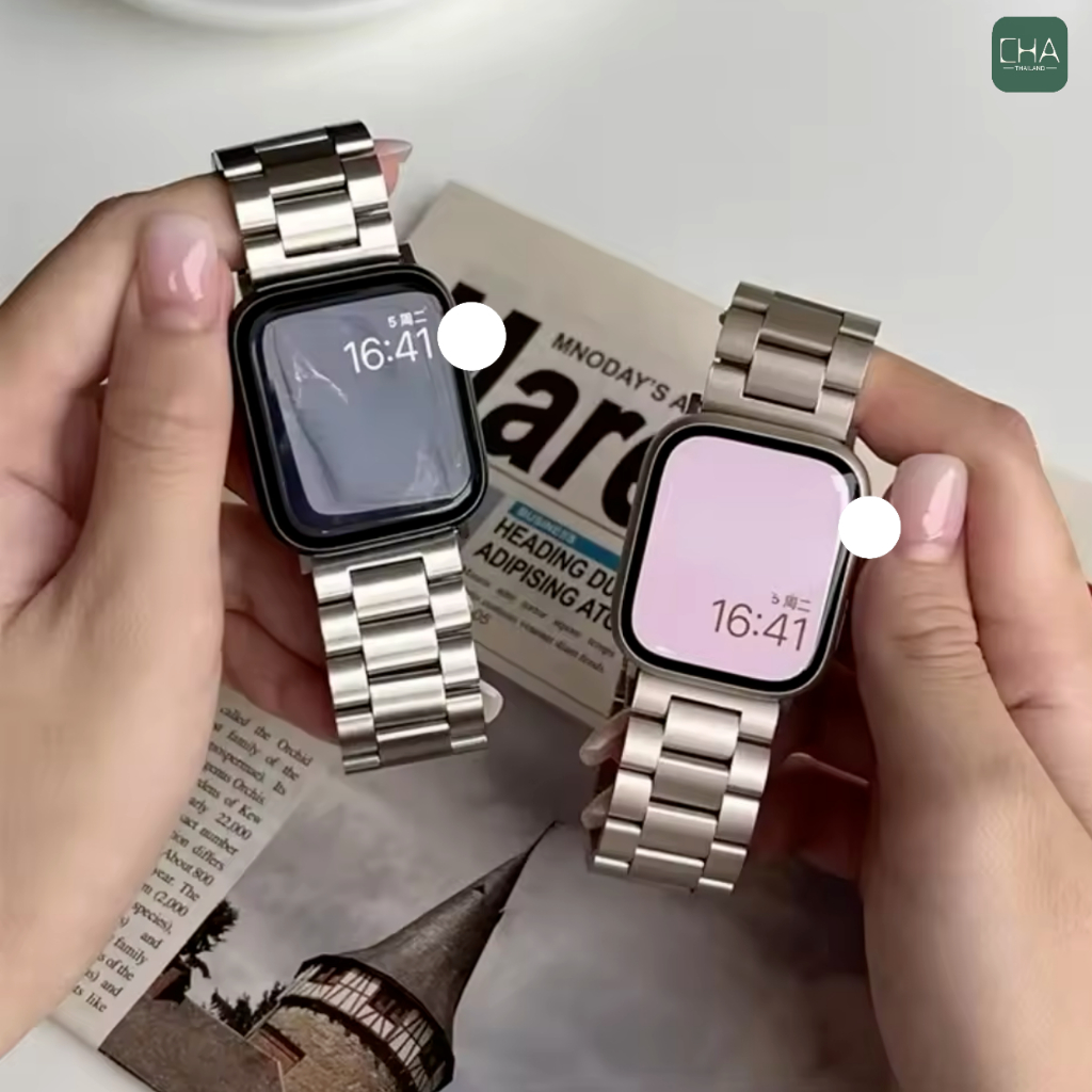 สายนาฬิกาสแตนเลสเบา iwatch11 10 8 9 7 6 SE 5 4 3 2 1 38/40/41/42(s10) 42/44/45/46/49 สายนาฬิกาโลหะแบบเบา Statin B