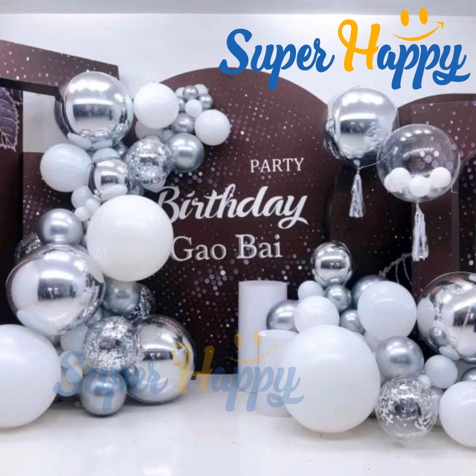 ลูกโป่งฟอยล์โลหะ 4D balloon [ ขนาด 10,15,18 , 22 , 32 นิ้ว ] สําหรับตกแต่งงานปาร์ตี้วันเกิด - รูปที่ 2