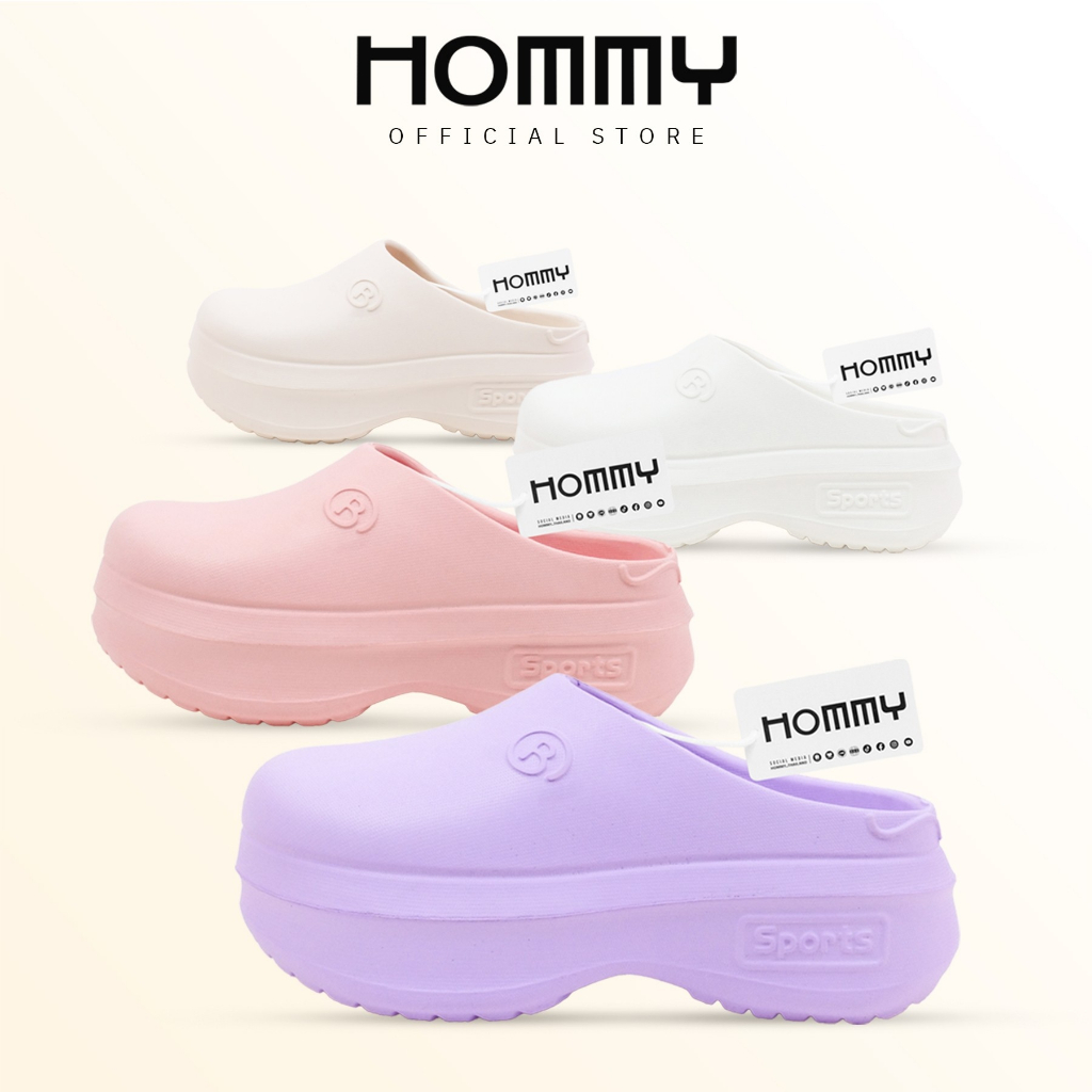 【รองเท้าเด็ก 】HOMMY รองเท้าแตะ รองเท้าหัวโต รองเท้าเด็กผู้หญิง กันลื่น พื้นหนา 6 CM. (SH-2)***..
