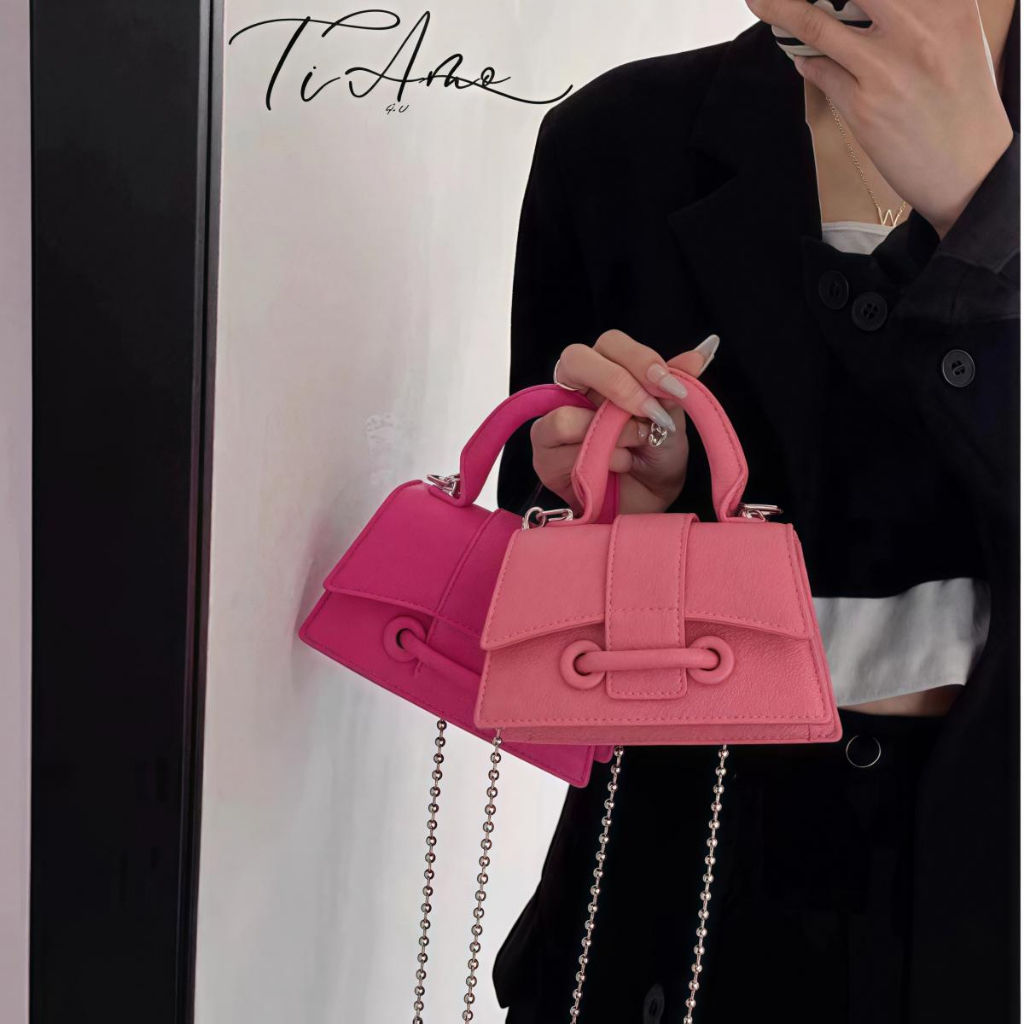 กระเป๋าสะพายไหล่ หนัง PU สีพื้น ทรงเมสต่อสู้กับญี่ปุ่น