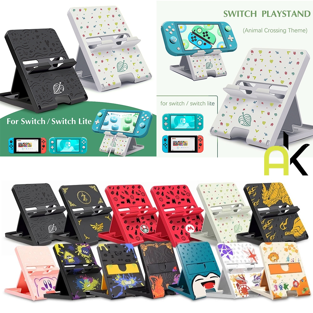 ขาตั้ง Switch สุดน่ารักสำหรับ Nintendo Switch Lite ขาตั้งแบบพกพาพับได้แบบปรับได้สำหรับ Switch OLED