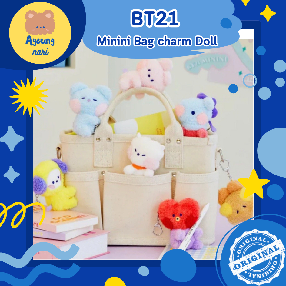 พร้อมส่ง [BT21] Minini Bagcharm Doll พวงกุญแจ มินินิ