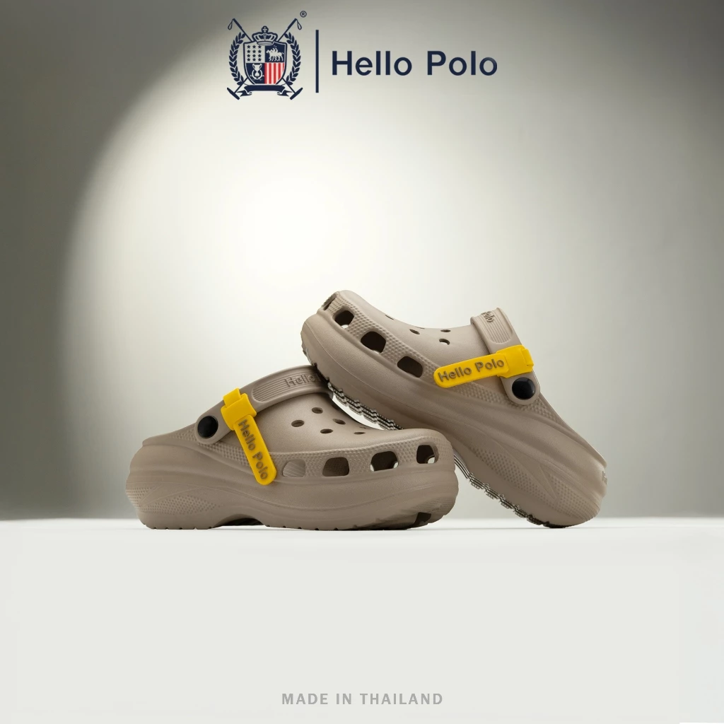 Hello Polo รองเท้าแตะ รองเท้าหัวโต แบบสวม ทรงมินิมอล แฟชั่นผู้หญิง พื้นหนา 6 CM. พื้นนิ่ม ยาง EVA Size 36-41 รุ่น HP8052