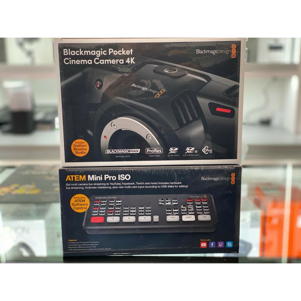 Blackmagic Design ATEM Mini สวิตเชอร์สด PRO Powerful live switcher อินพุต HDMI 4 ช่อง live Stream sw