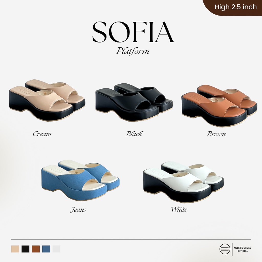 SOFIA รองเท้าส้นตึก นุ่มสบายซัพพอร์ตเท้า "2.5 นิ้ว" (Size 34-44)