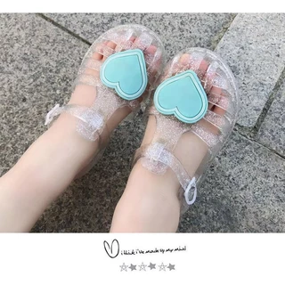 HS05 สีลูกอมรองเท้าแตะคริสตัล สาวฤดูร้อนรองเท้าแตะรองเท้า รองเท้าเด็ก Love Crystal Sandals องเท้าเจ้าหญิง