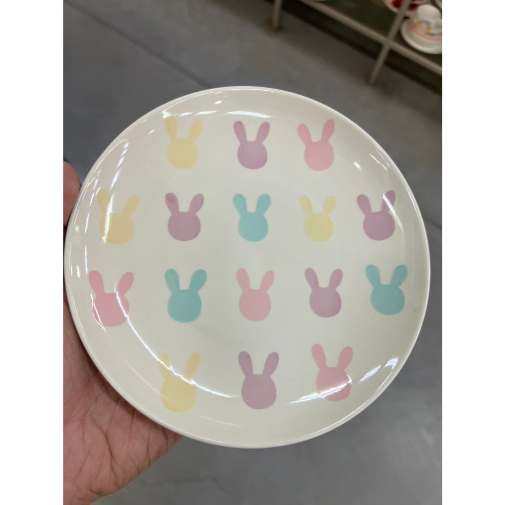 จานแบ่งเค้ก จานแบ่งขนมเซรามิก จานคาเฟ่ ขนาด 7 นิ้ว เนื้อสโตนแวร์ stoneware ออกใบกำกับภาษีได้ รหัส zpx