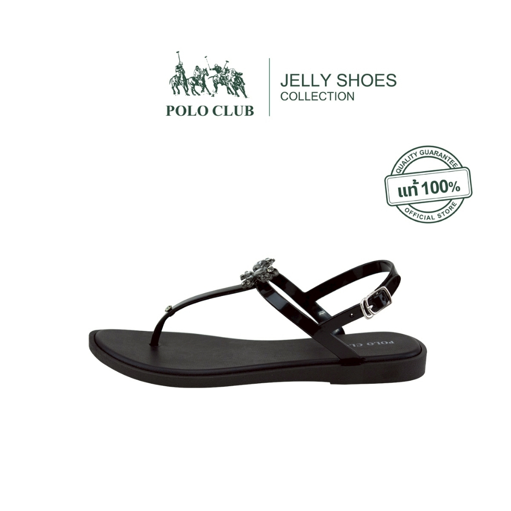 POLO CLUB รองเท้ารัดส้น รุ่น JL-4008 สีดำ | รองเท้าแตะผู้หญิง