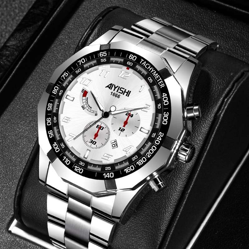 AIYISHI นาฬิกาข้อมือสายสแตนเลส Luxury Decoratio Design รุ่น AY1666 WH